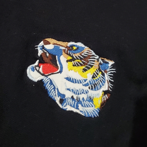 Kenzo Black Long Sleeves Crewneck Sweater with Printed Details. Embroidered. S. - Picture 8 of 13